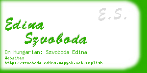 edina szvoboda business card